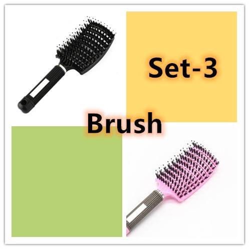 Hairbrush Anti Klit Brushy Haarborstel Women Detangler Hair Brush Bristle Nylon Scalp Massage  Teaser Hair Brush Comb - YLORESHOP