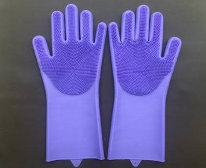 Silicone Heat-resistant Cleaning Brush Scrubbing Gloves - YLORESHOP