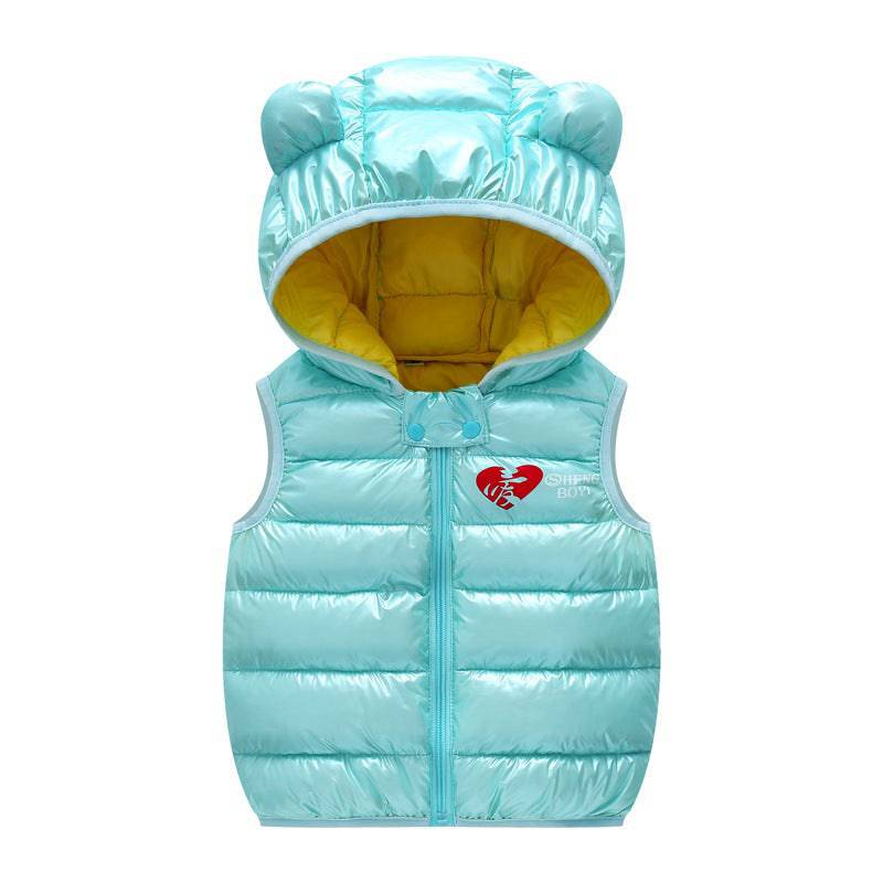 Gilet caldo per bambini Autunno Neonati maschi Gilet senza maniche Gilet per capispalla per bambini Giacche con cappuccio per bambini