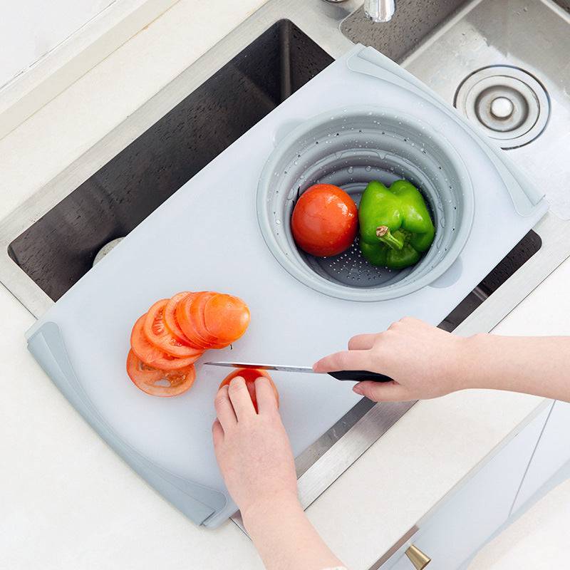 Innovative Multi-Functional 3 in 1 Chopping Board Detachable Folding Drain Basket Sink Cutting Board - YLORESHOP