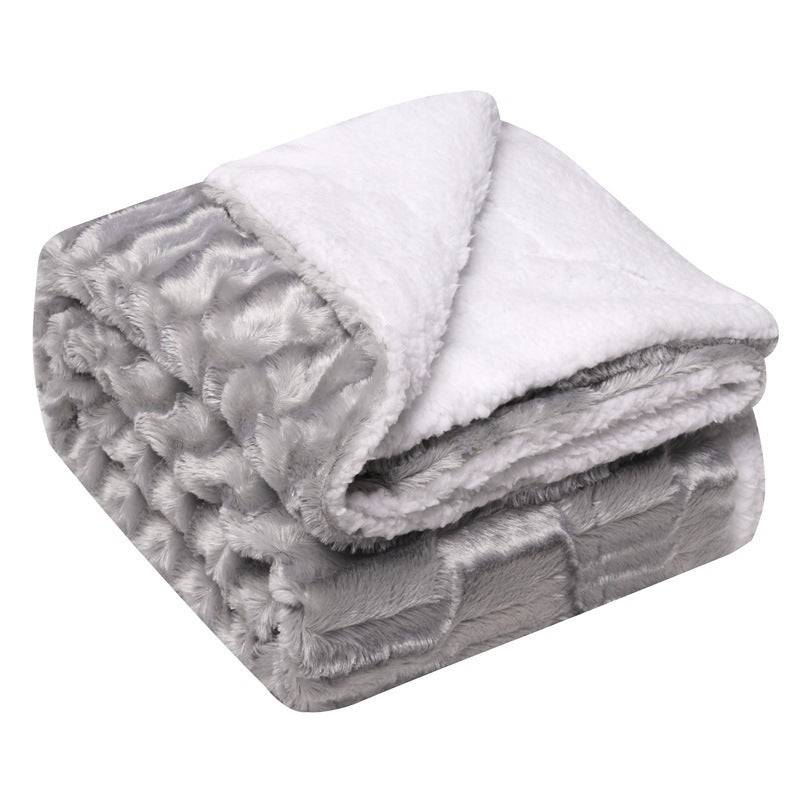 Thickened Flannel Lamb Wool Composite Double Blanket Leisure Blanket Gift Blanket - YLORESHOP