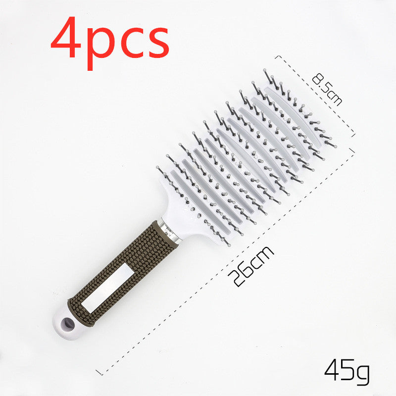 Hairbrush Anti Klit Brushy Haarborstel Women Detangler Hair Brush Bristle Nylon Scalp Massage  Teaser Hair Brush Comb - YLORESHOP