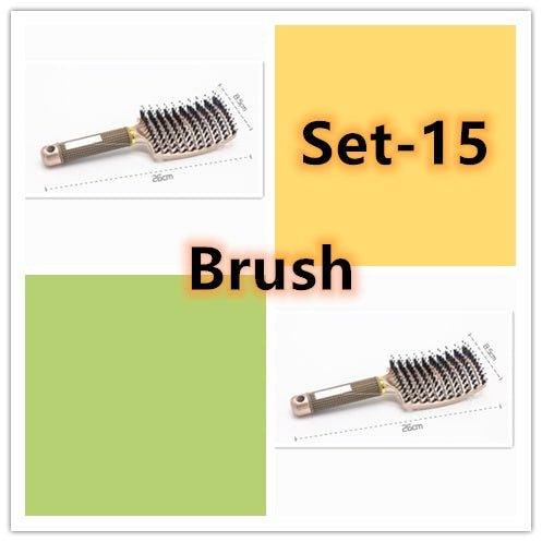 Hairbrush Anti Klit Brushy Haarborstel Women Detangler Hair Brush Bristle Nylon Scalp Massage  Teaser Hair Brush Comb - YLORESHOP