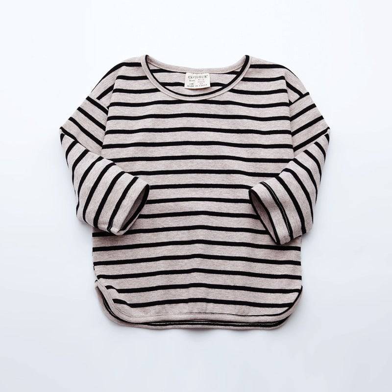 Fashion Striped Print Kids Baby Girls Clothes Cotton Long Sleeve T Shirts For Children Girls Autumn Spring Baby Clothing - YLORESHOP