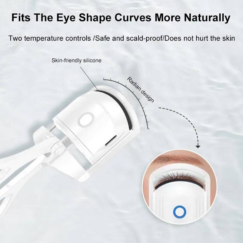 Eyelash Curler Portable Electric Heated Comb Eye Lash Long Lasting Eyelashes Curls Thermal Eyelash Curler Makeup Tools Heated Eyelash Curlers,Rechargeable Electric Eyelash Curler,Handheld Eyelash Heat - YLORESHOP