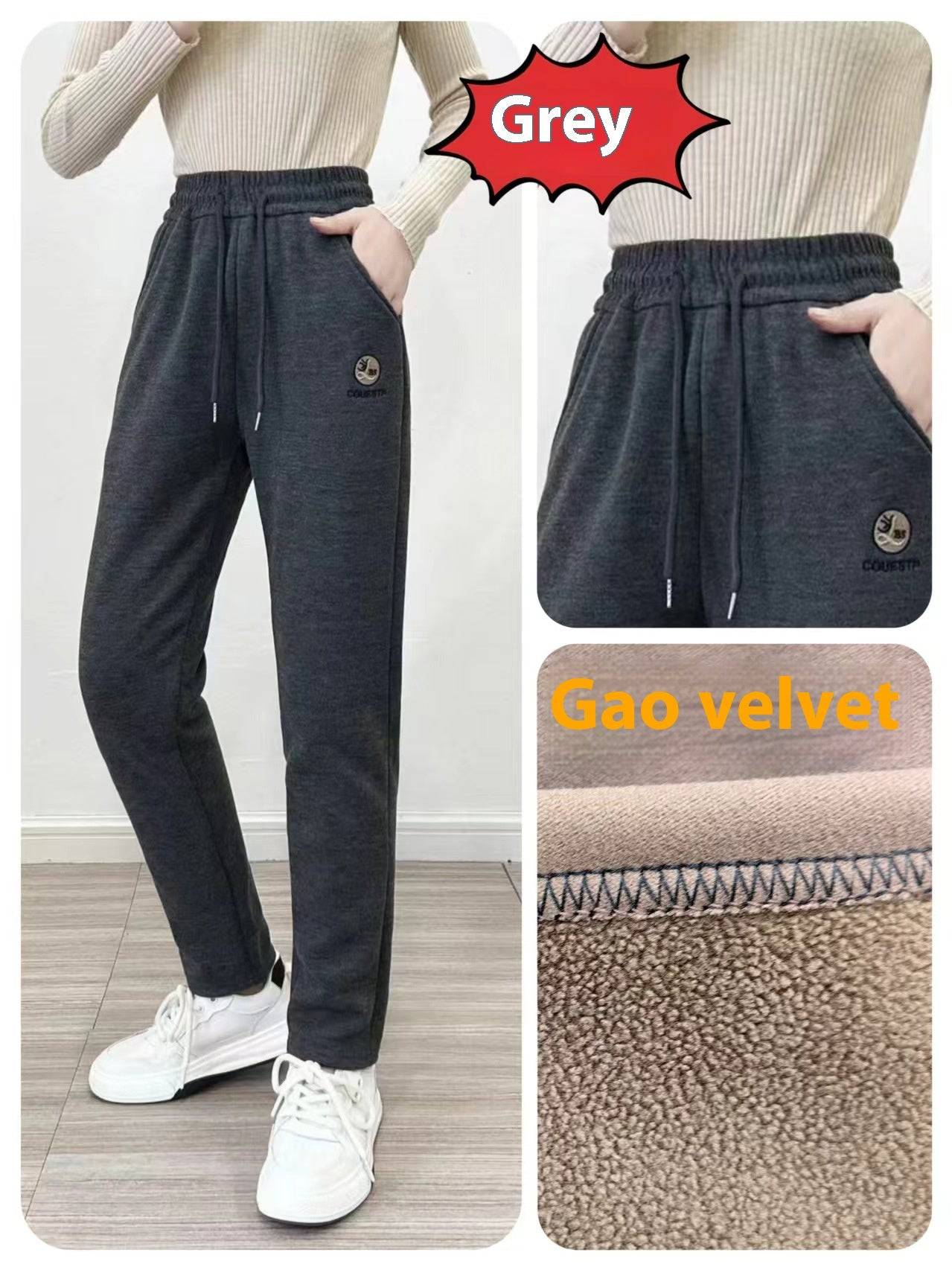 Pantaloni casual larghi Pantaloni dritti a vita alta da donna