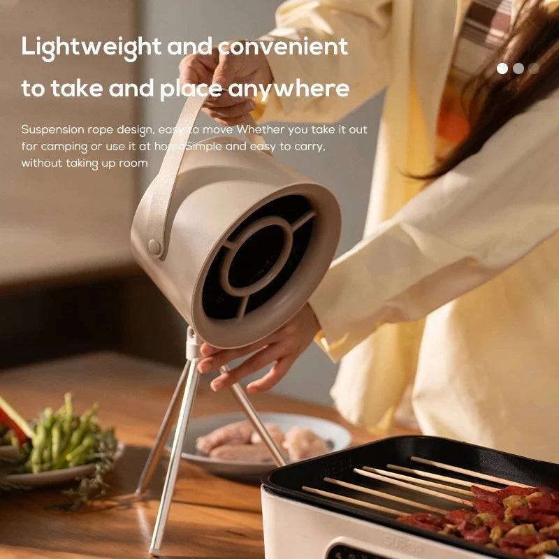 2024 New Portable Desktop Exhaust Fan Small Kitchen Hood Extractor Barbecue USB Charging Desktop Range Hoods Mini Suction Cooker Hood Kitchen Gadgets - YLORESHOP