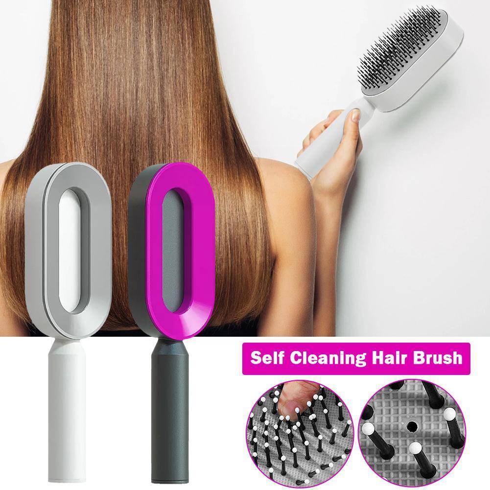 Women Fashion 3D Hair Growth Comb Hairbrush Self-Cleaning Hair Brush  Self Cleaning Hair Brush For Women Massage Scalp Promote Blood Circulation Anti Hair Loss - YLORESHOP