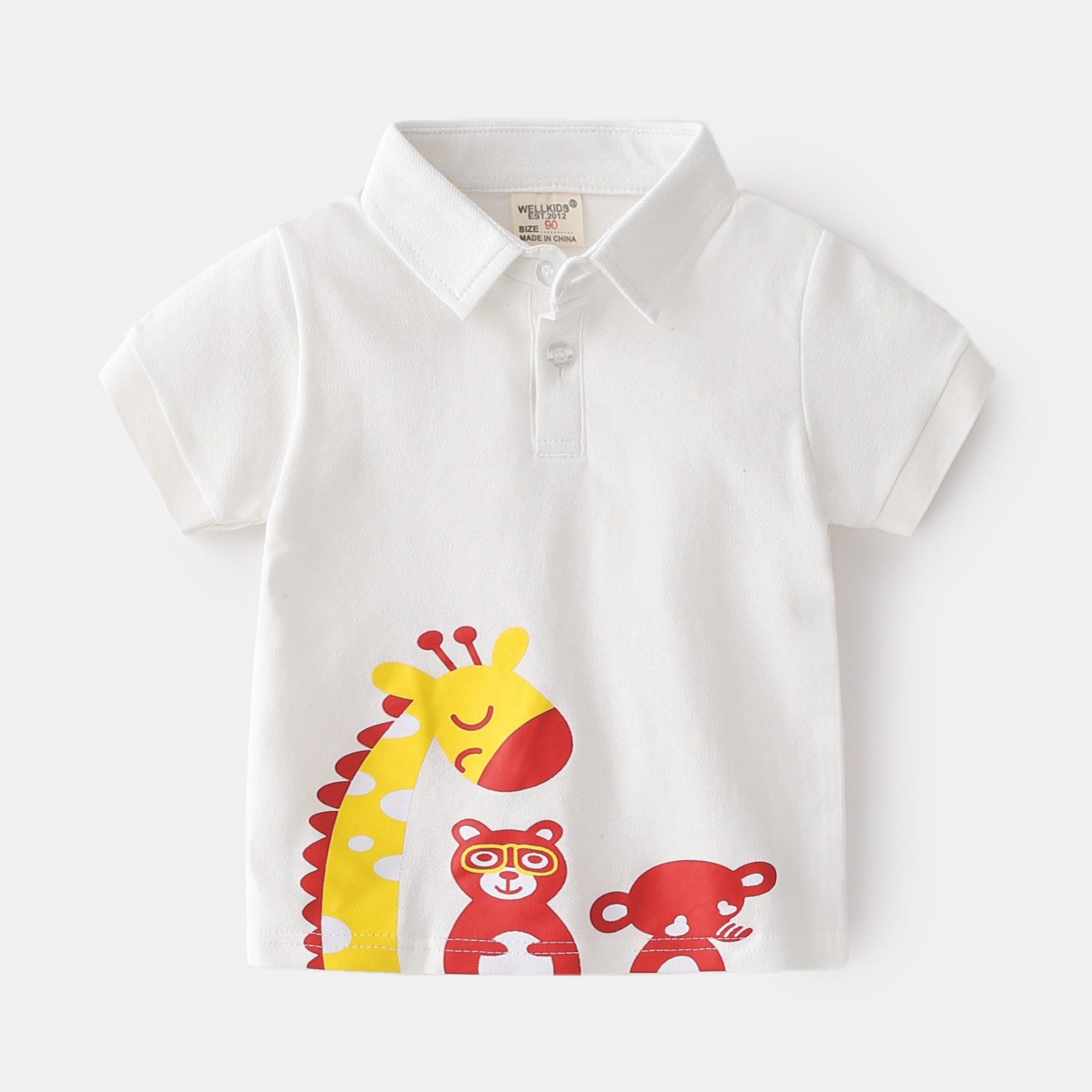 Unhooded Casual Cute Cartoon Animal Boy T Shirt - YLORESHOP