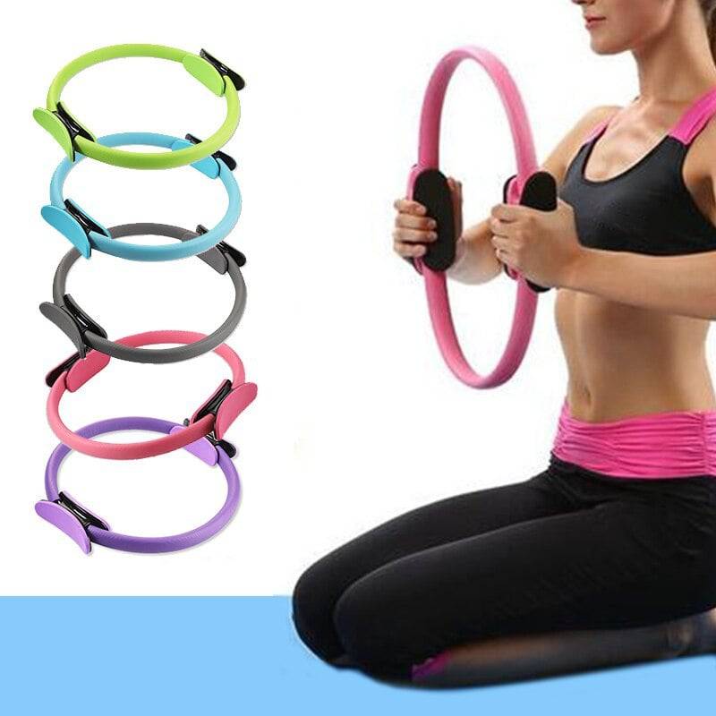 Yoga Fitness Pilates Ring Women Girls Circle Magic Dual Exercise Home Gym Workout Sports Lose Weight Body Resistance - YLORESHOP