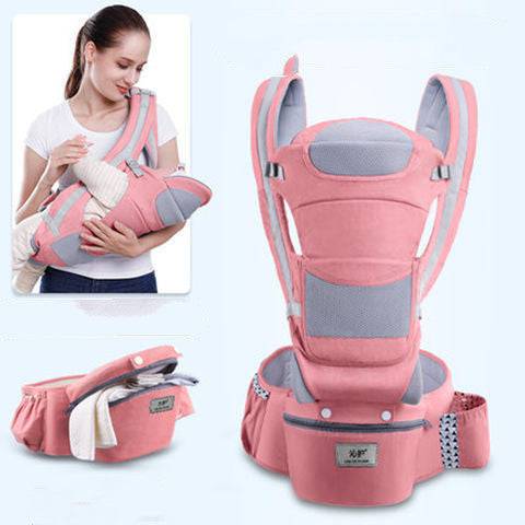 Ergonomic Baby Carrier Infant Baby Hipseat Carrier 3 In 1 Front Facing Ergonomic Kangaroo Baby Wrap Sling - YLORESHOP