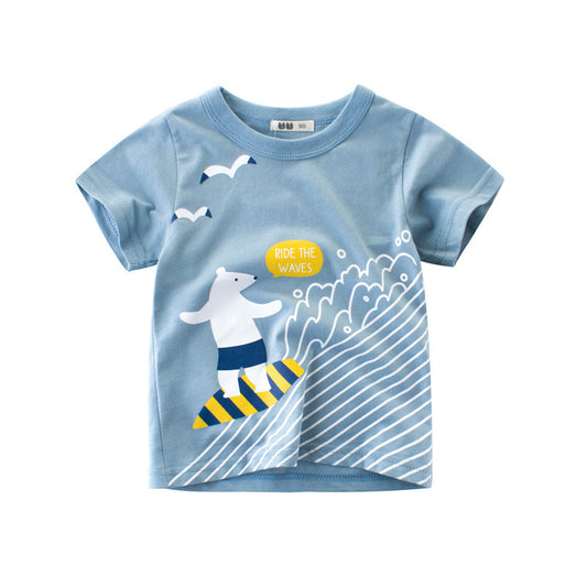 Children's short-sleeved t-shirts, baby clothes, boys - YLORESHOP