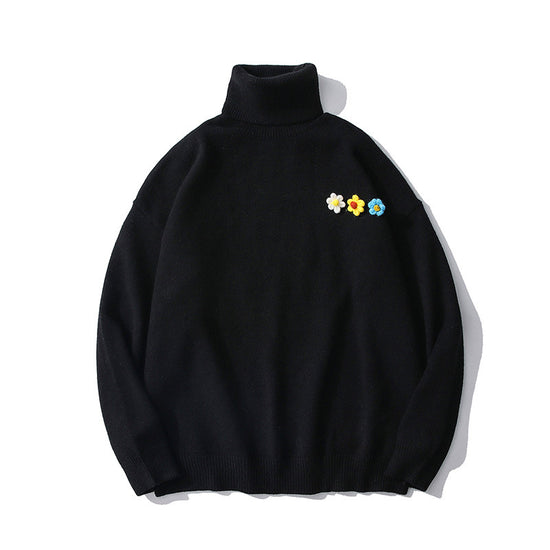 Solid color turtleneck sweater - YLORESHOP