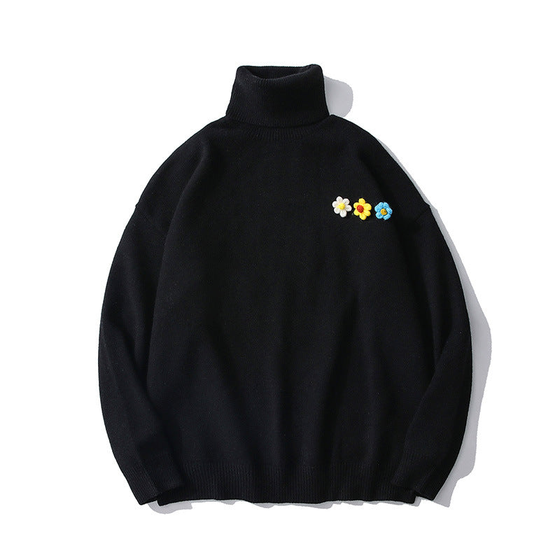 Solid color turtleneck sweater - YLORESHOP