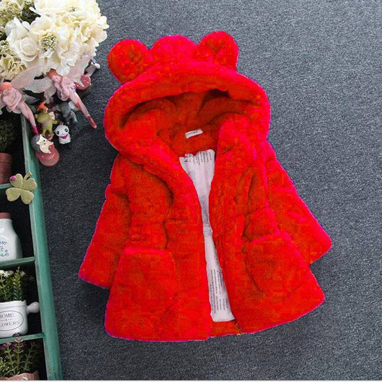 A girl's fur coat for autumn and winter - YLORESHOP