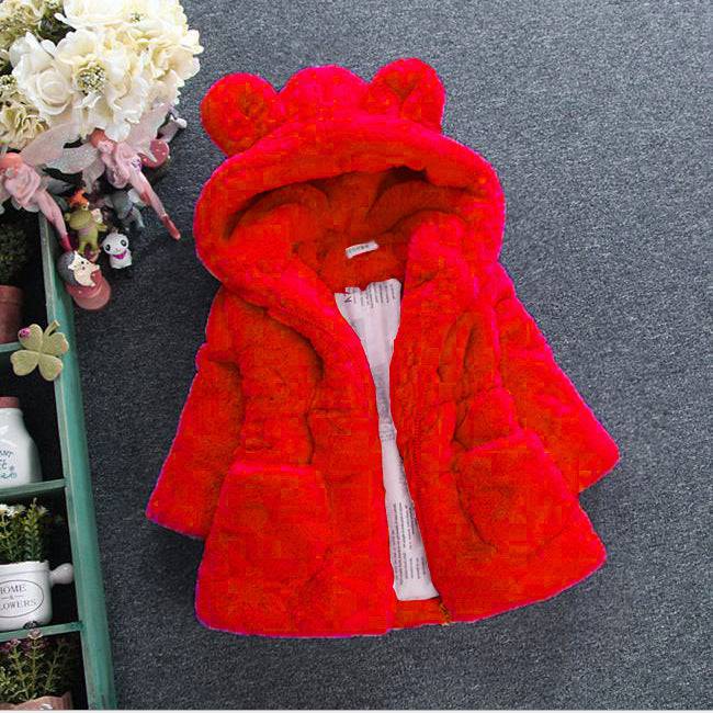 A girl's fur coat for autumn and winter - YLORESHOP