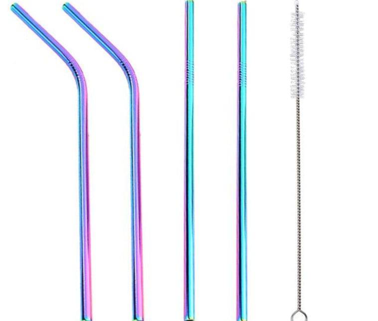 Colourful Reusable Stainless Steel Straws - YLORESHOP