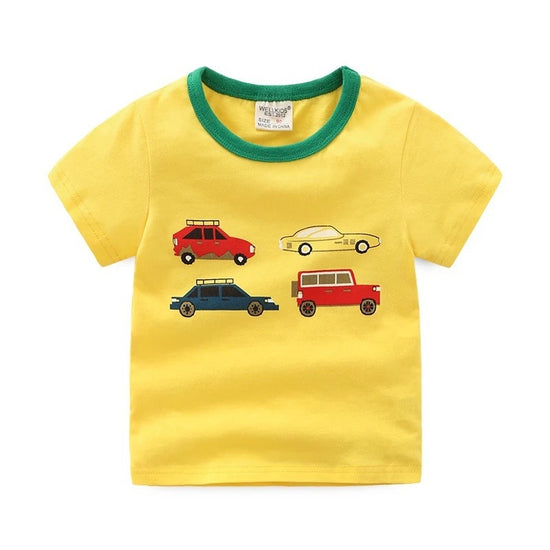 Children's summer cartoon print T-shirt - YLORESHOP