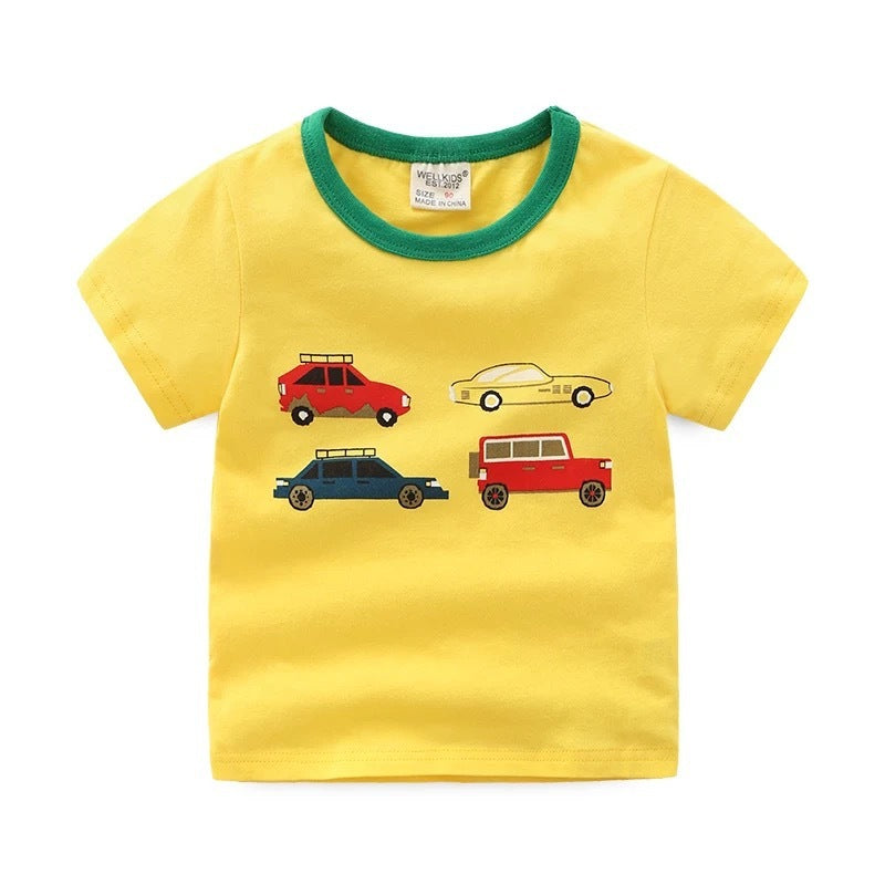 Children's summer cartoon print T-shirt - YLORESHOP