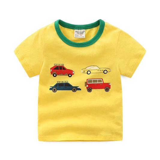 Children's summer cartoon print T-shirt - YLORESHOP