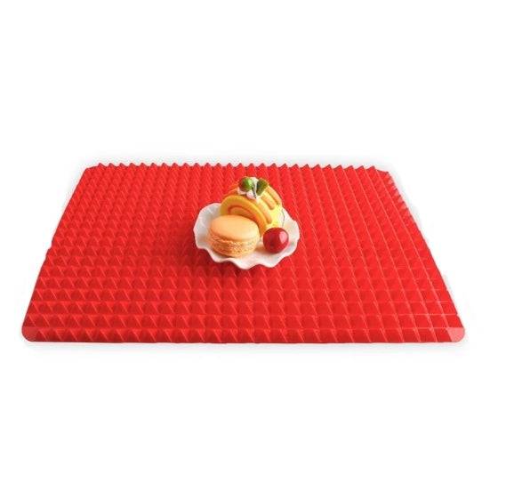 Non-Stick Silicone Pyramid Cooking Mat Baking Mat With Grid Versatile Oven BBQ Cooking Mat Heat-Resistant Mat Kitchen Tools Kitchen Gadgets - YLORESHOP