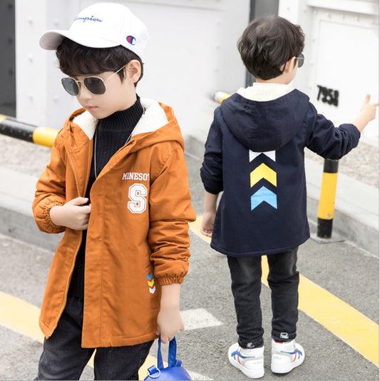 Children's winter velvet jacket, windbreaker - YLORESHOP