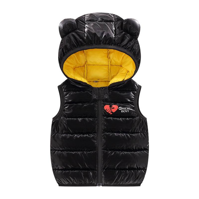 Gilet caldo per bambini Autunno Neonati maschi Gilet senza maniche Gilet per capispalla per bambini Giacche con cappuccio per bambini