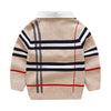 Boys plaid jacquard sweater - YLORESHOP