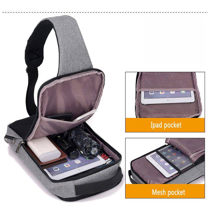 Anti-theft USB charging chest bag with you - YLORESHOP