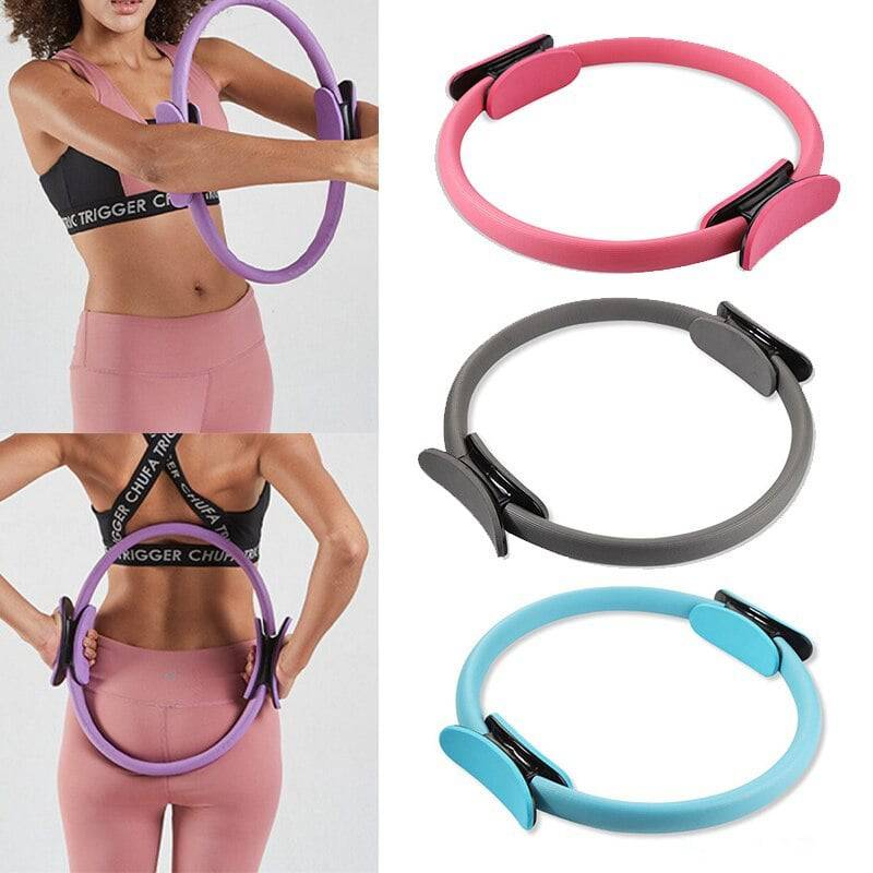 Yoga Fitness Pilates Ring Women Girls Circle Magic Dual Exercise Home Gym Workout Sports Lose Weight Body Resistance - YLORESHOP