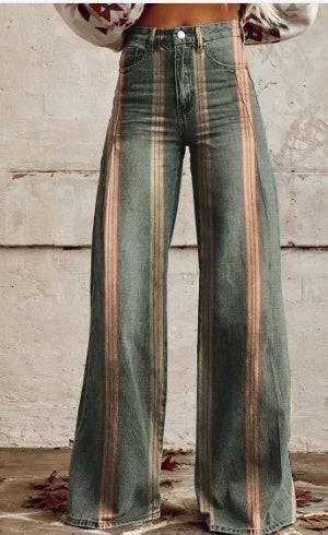 Women's Casual And Fashionable Denim Wide Leg Pants - YLORESHOP