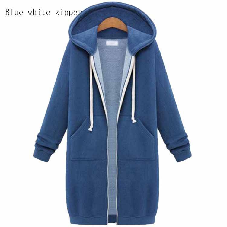 Hooded Long Sleeve Sweater Fleece Long Jacket - YLORESHOP