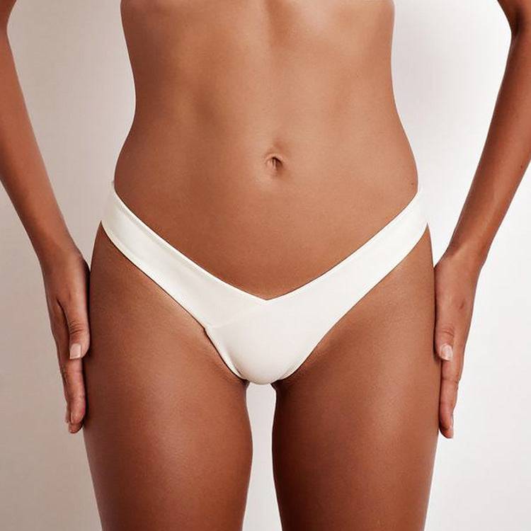 Solid color low waist brief bikini - YLORESHOP