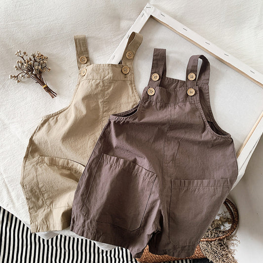 Cotton Breathable Thin Section Boys And Girls Overalls - YLORESHOP