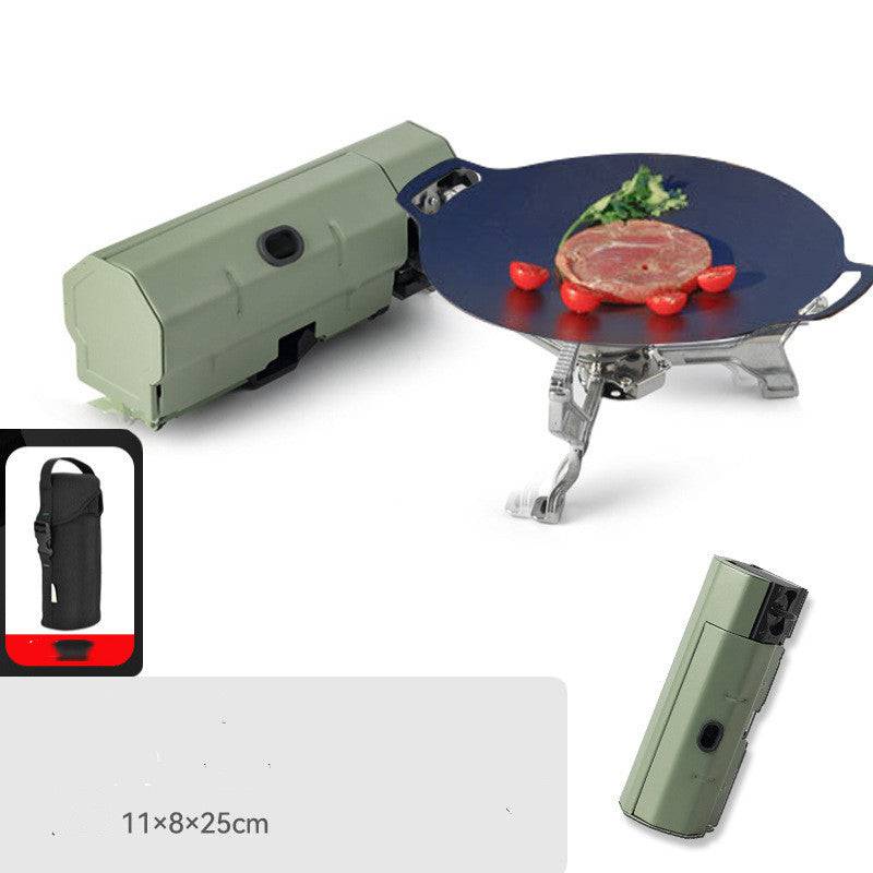 Camping Gas Stove Portable Folding Cassette Stove Outdoor Hiking BBQ Travel Cooking Grill Cooker Gas Burner Food Heating Tool Kitchen Gadgets - YLORESHOP