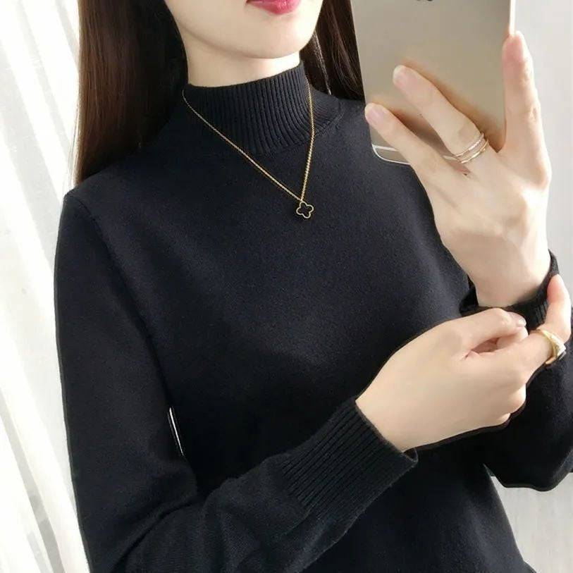 Fleece-lined Thick Turtleneck Sweater Women - YLORESHOP