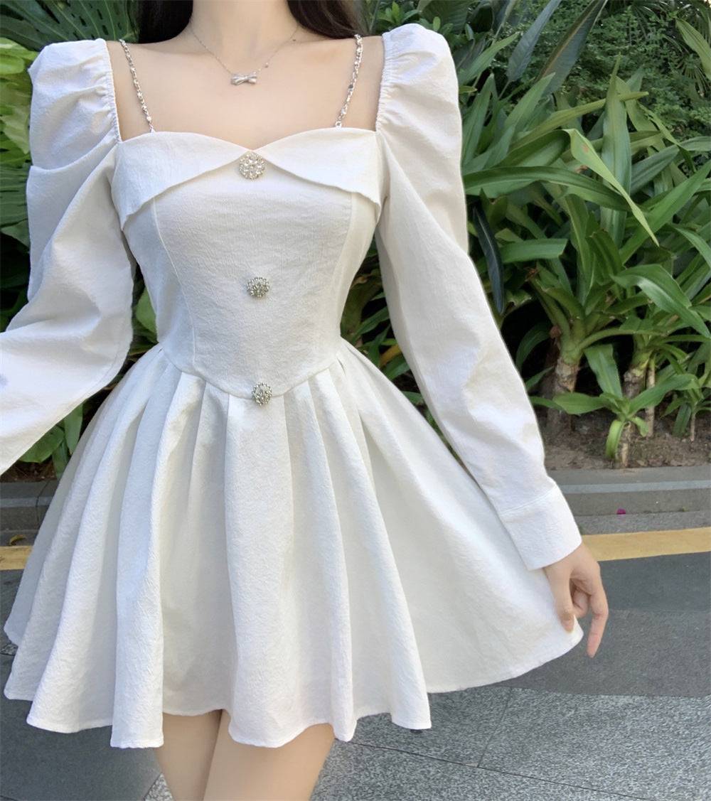 Women's Fashionable High-waisted Puffy Dress - YLORESHOP