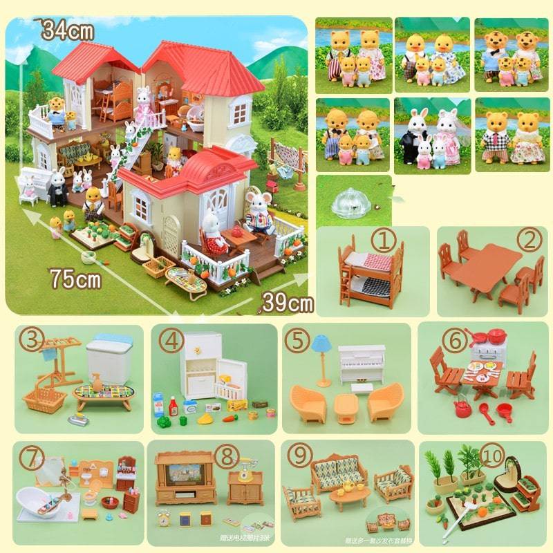 Forest Light Big House Play Every Family Toy Villa Doll Room Senbel Family Children Boy Girl Birthday Gift