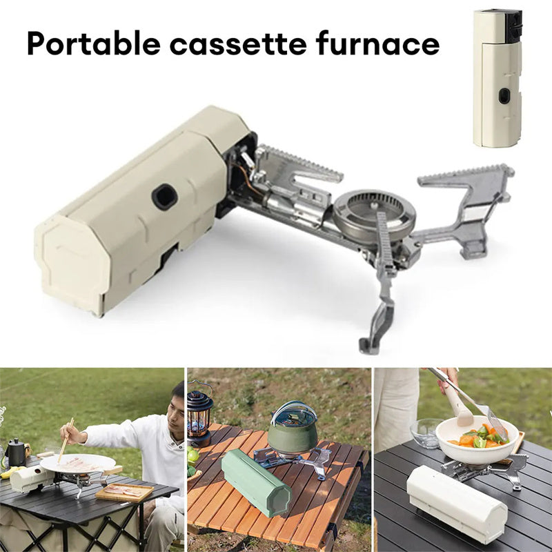 Camping Gas Stove Portable Folding Cassette Stove Outdoor Hiking BBQ Travel Cooking Grill Cooker Gas Burner Food Heating Tool Kitchen Gadgets - YLORESHOP