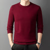 Knitted sweater with semi-high collar and round neckline in yarn