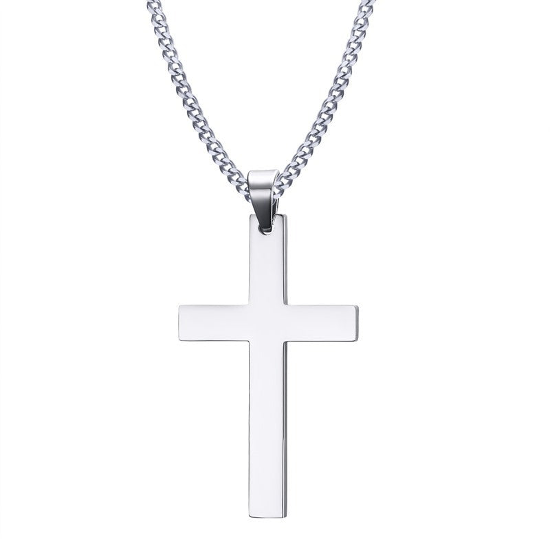 Stainless Steel Cross Pendant Gold Sweater Necklace Black Foreign Trade Accessories Jewellery Accessories Wholesale PN-572 - YLORESHOP