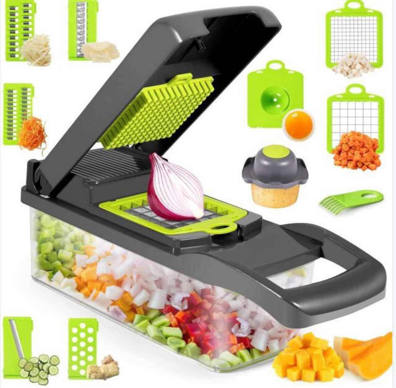 12 In 1 Manual Vegetable Chopper Kitchen Gadgets Food Chopper Onion Cutter Vegetable Slicer - YLORESHOP