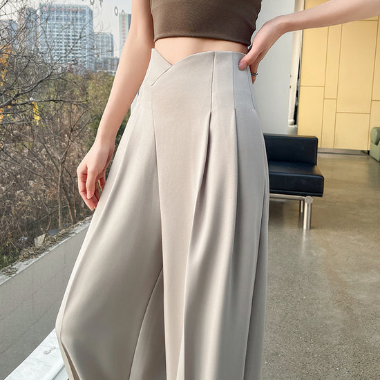 Advanced Sense High Waist Drooping Slimming And Straight Casual Mopping Pants - YLORESHOP