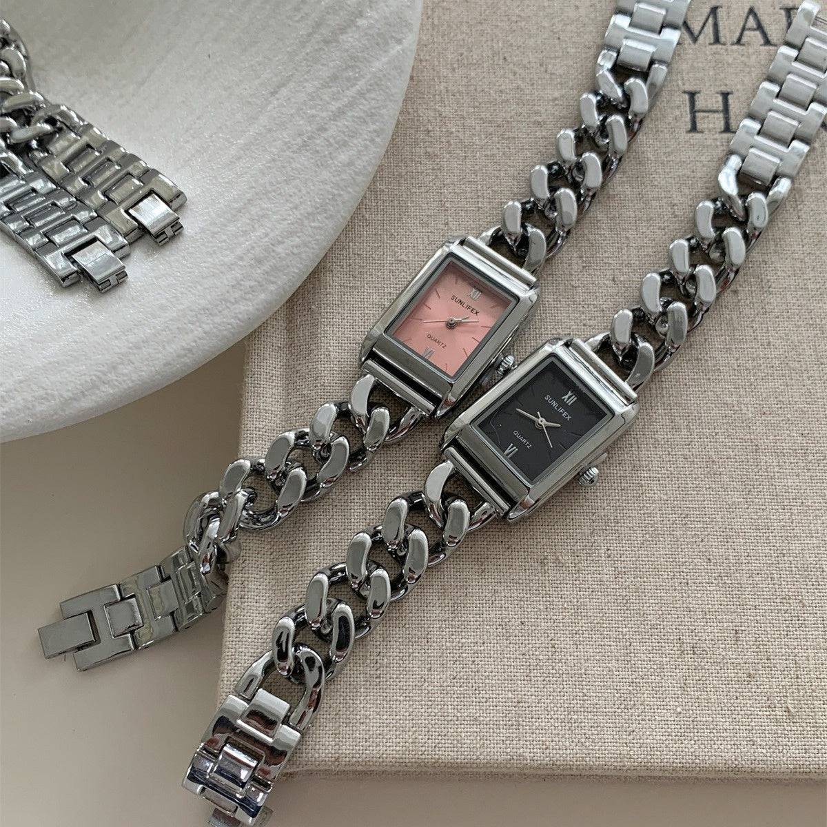 Classic Simple Design Chain Watch Female - YLORESHOP