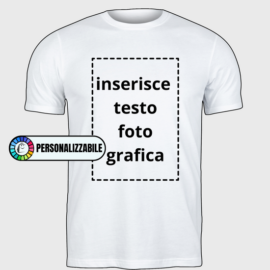 T-shirt manica corta 100% cotone personalizzabile con stampa digitale - YLORESHOP
