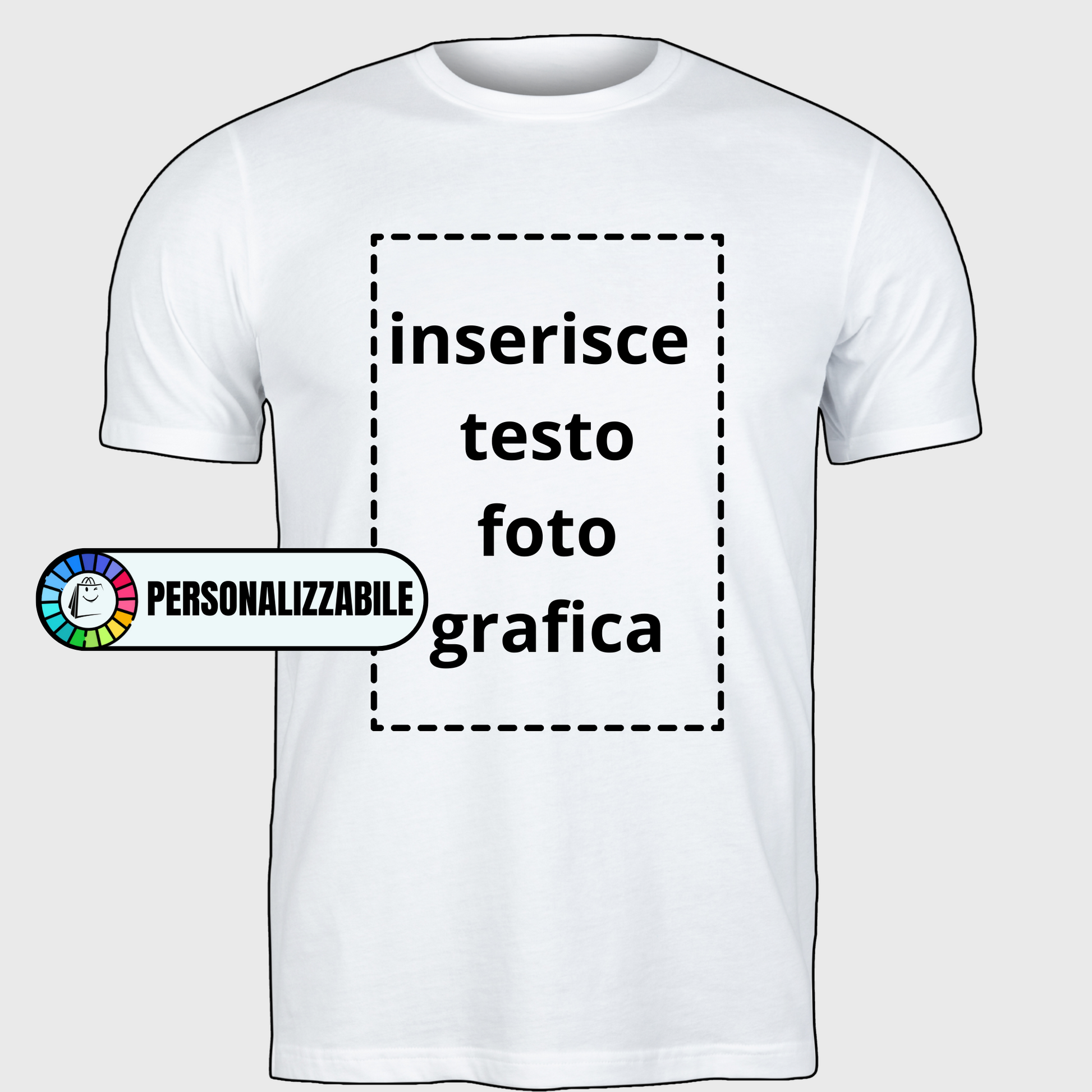 T-shirt manica corta 100% cotone personalizzabile con stampa digitale - YLORESHOP