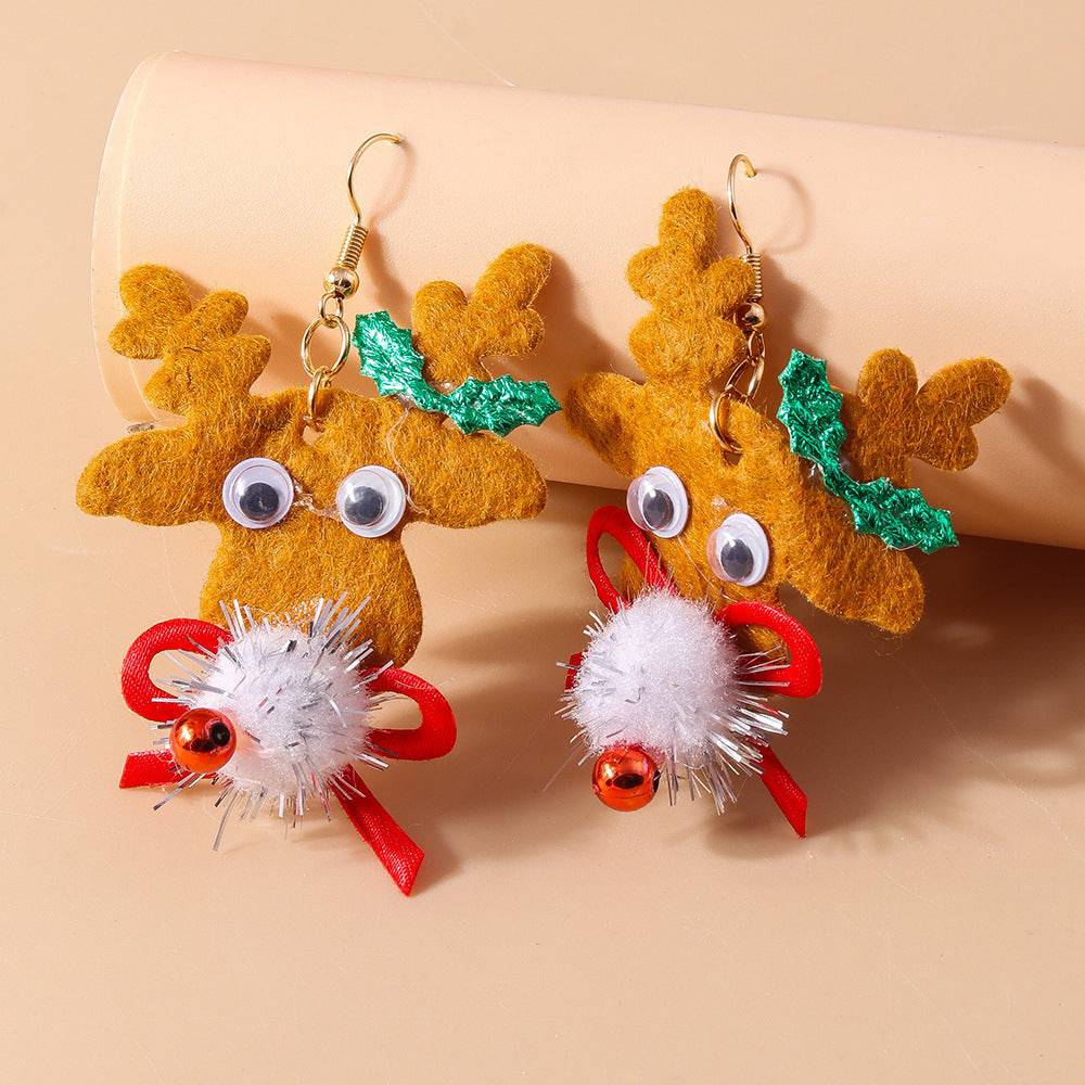 Ornament Christmas Cartoon Cute Earrings - YLORESHOP