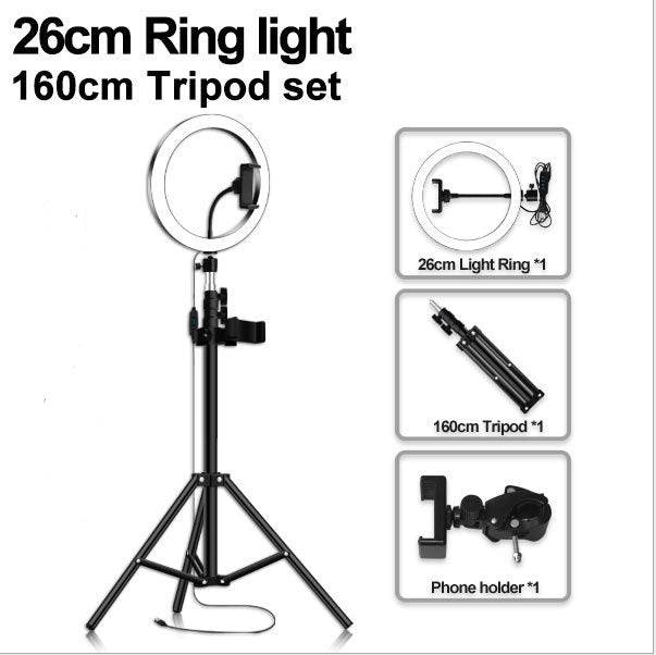 Luce di riempimento a LED rotonda con ancoraggio per selfie dal vivo per telefono cellulare