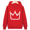 Crown hooded plus velvet sweatshirt - YLORESHOP