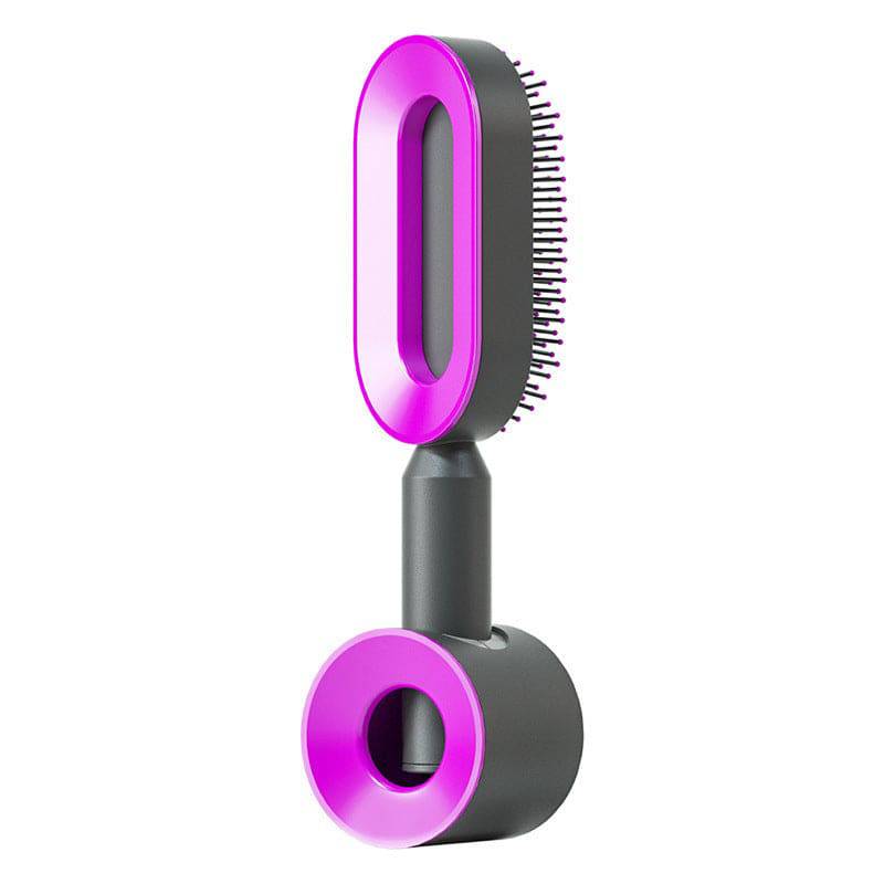 Self Cleaning Hair Brush For Women One-key Cleaning Hair Loss Airbag Massage Scalp Comb Anti-Static Hairbrush - YLORESHOP